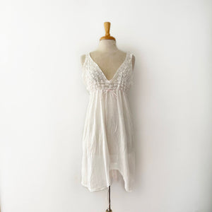 SOLD 20’s White Cotton Lingerie Romper Nightgown