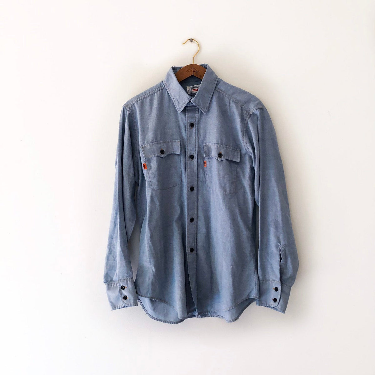 Scored this classic Levi's asymmetrical chambray shirt the other