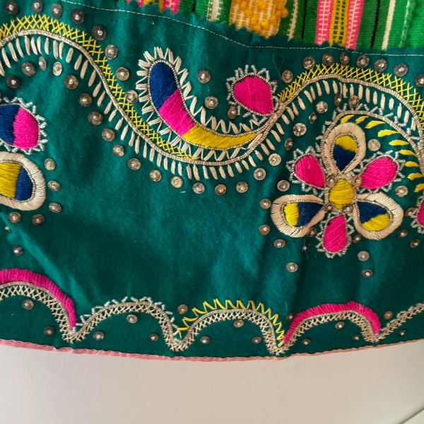 SOLD Vintage Handwoven Embroidered Folk Skirt + Apron