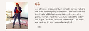 A treasure chest A rarity of perfectly curated vintage clothing Brooklyn customer review by LPX