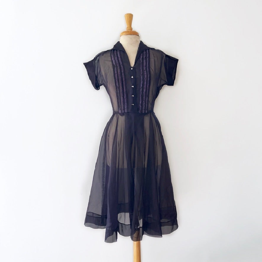 40's Sheer Day Dress – Unearth Vintage 40's Sheer Day Dress – Unearth Vintage