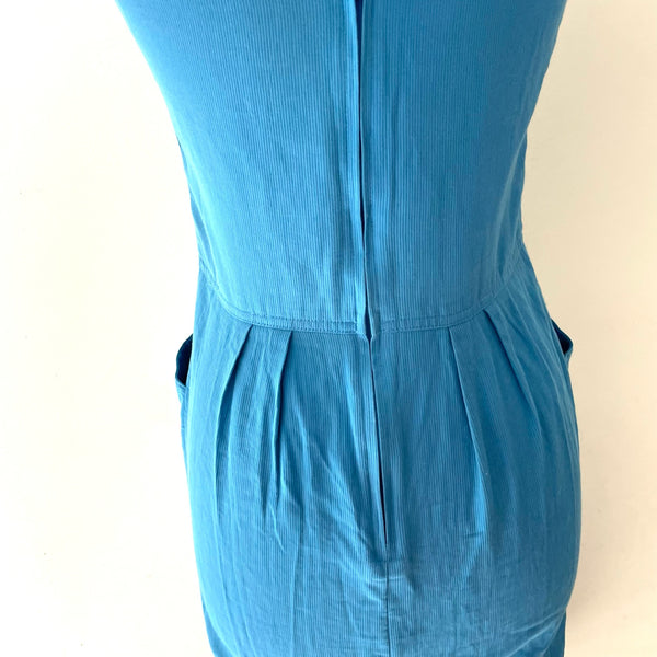 SOLD 80’s Cerulean Blue Sleeveless Dress