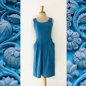 SOLD 80’s Cerulean Blue Sleeveless Dress