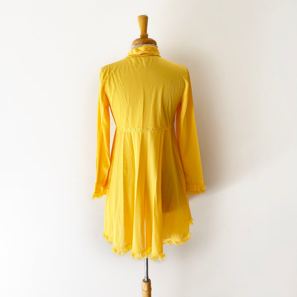 SOLD 60’s Marigold Yellow Babydoll Dress